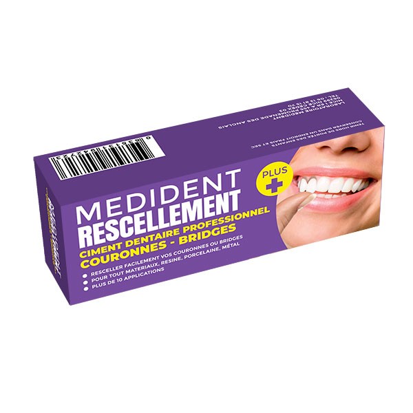 Ciment dentaire pour refixer un bridge dentaire descellé